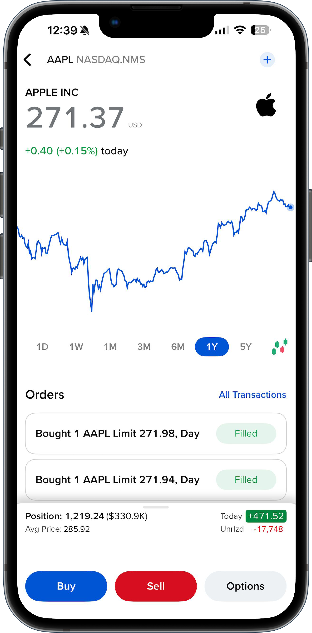 Example of SAC Global Trader App